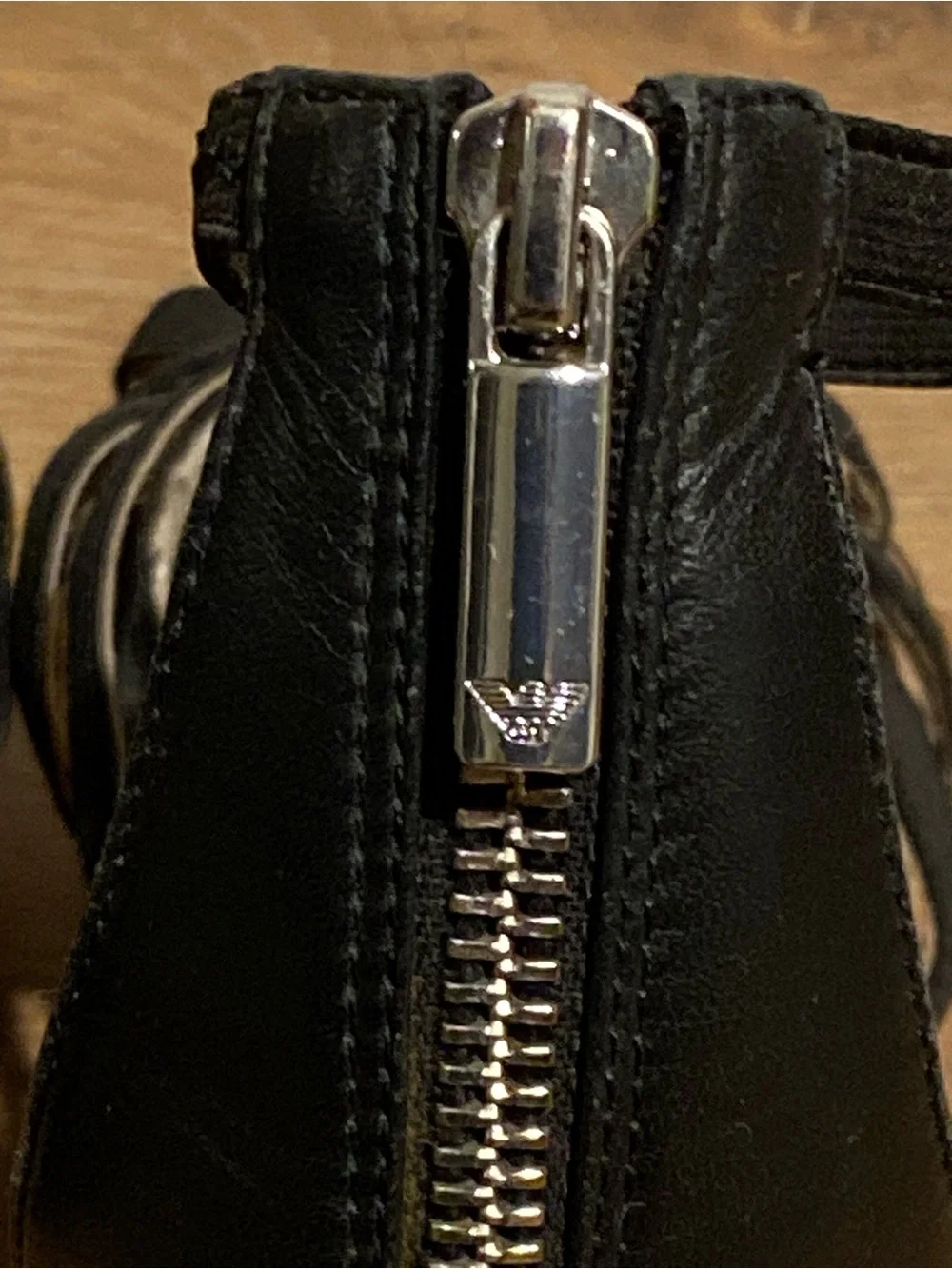 Armani Jeans Black Strappy Espadrille Platform Sandals